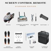 AE60 PRO 4K GPS Drone with Integrated Touch Screen Remote, 5KM Digital FPV & 3-Axis Gimbal - Long Endurance