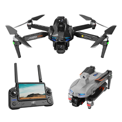 AE60 PRO 4K GPS Drone with Integrated Touch Screen Remote, 5KM Digital FPV & 3-Axis Gimbal - Long Endurance